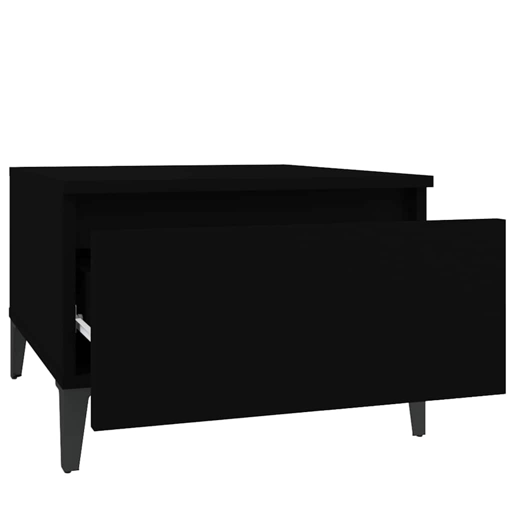 sidebord 50x46x35 cm konstrueret træ sort
