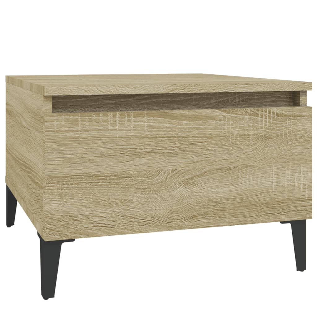 sidebord 50x46x35 cm konstrueret træ sonoma-eg