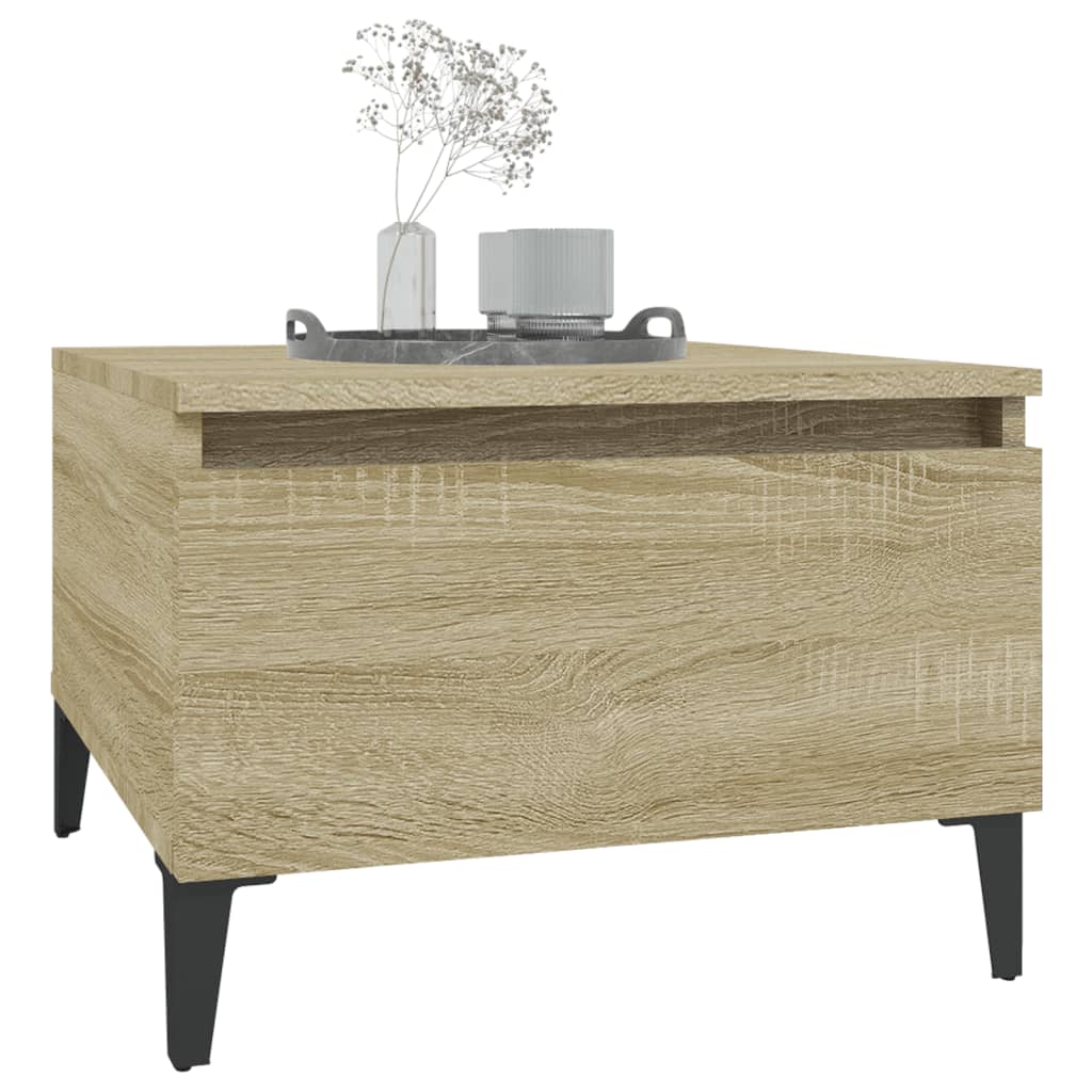 sidebord 50x46x35 cm konstrueret træ sonoma-eg