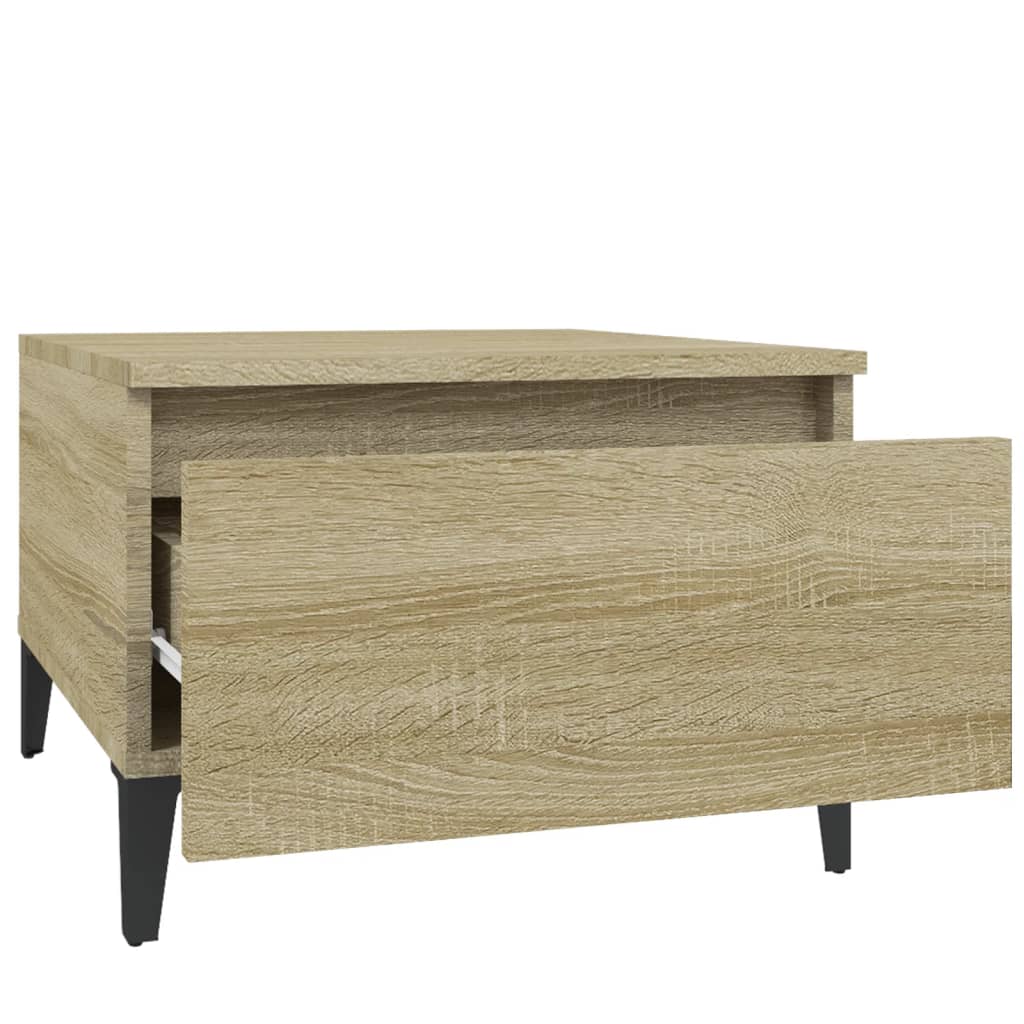 sidebord 50x46x35 cm konstrueret træ sonoma-eg