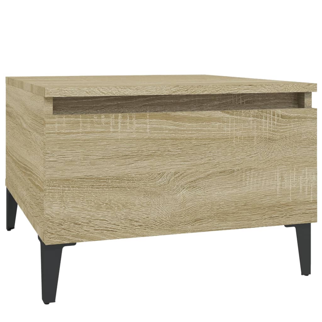 sideborde 2 stk. 50x46x35 cm konstrueret træ sonoma-eg