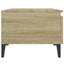 sideborde 2 stk. 50x46x35 cm konstrueret træ sonoma-eg