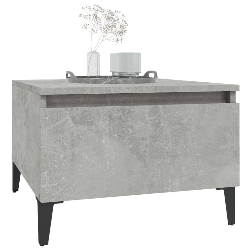 sidebord 50x46x35 cm konstrueret træ betongrå