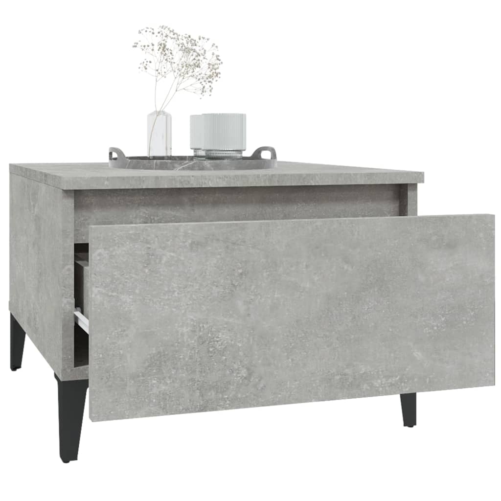 sidebord 50x46x35 cm konstrueret træ betongrå