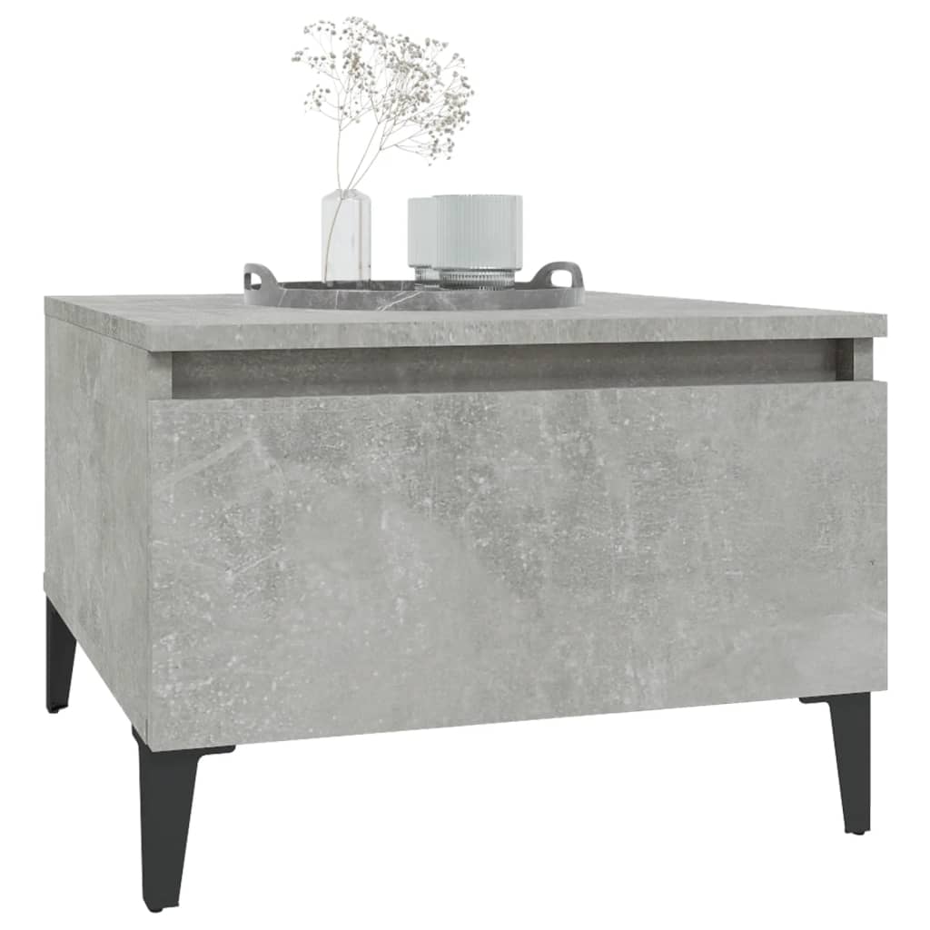 sideborde 2 stk. 50x46x35 cm konstrueret træ betongrå