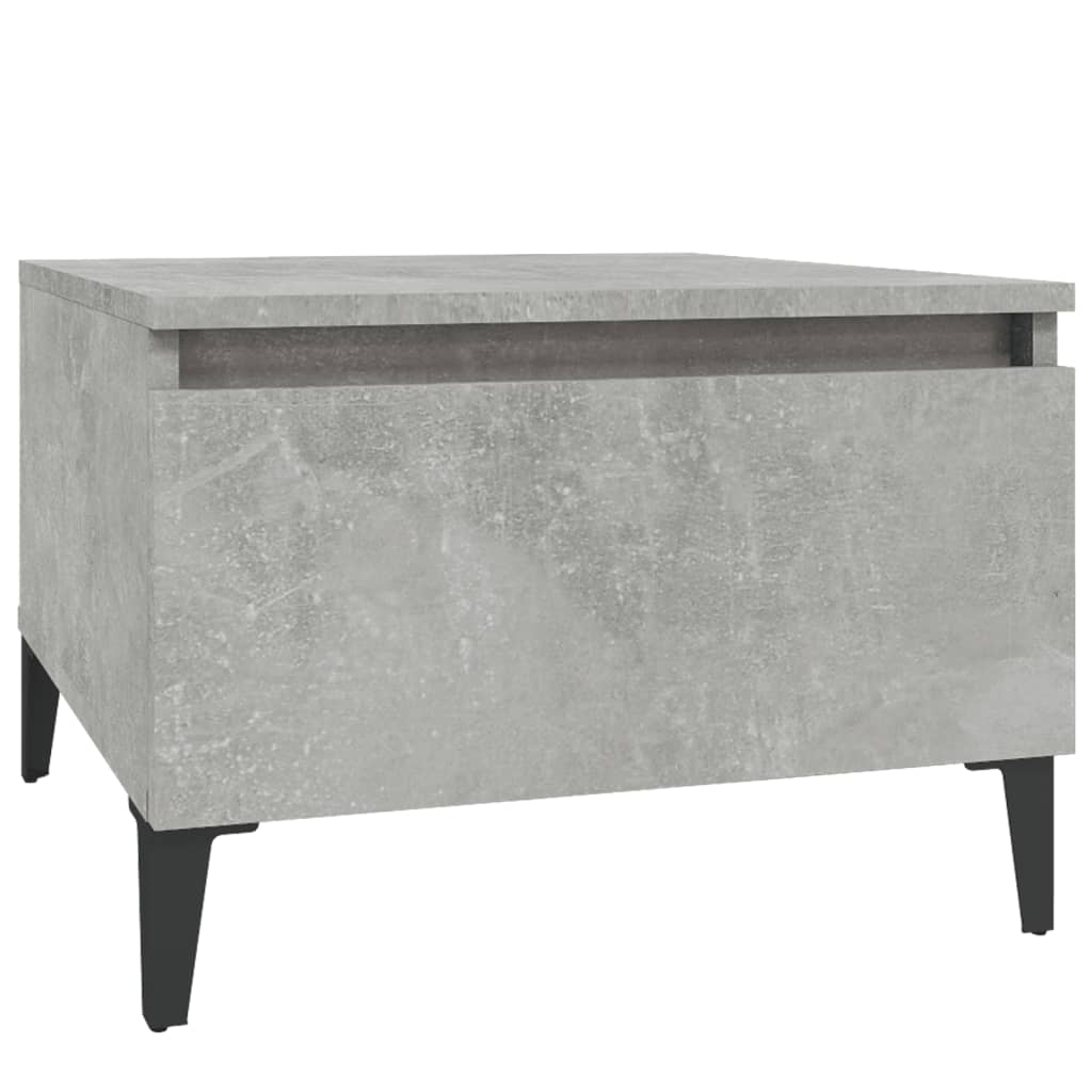 sideborde 2 stk. 50x46x35 cm konstrueret træ betongrå