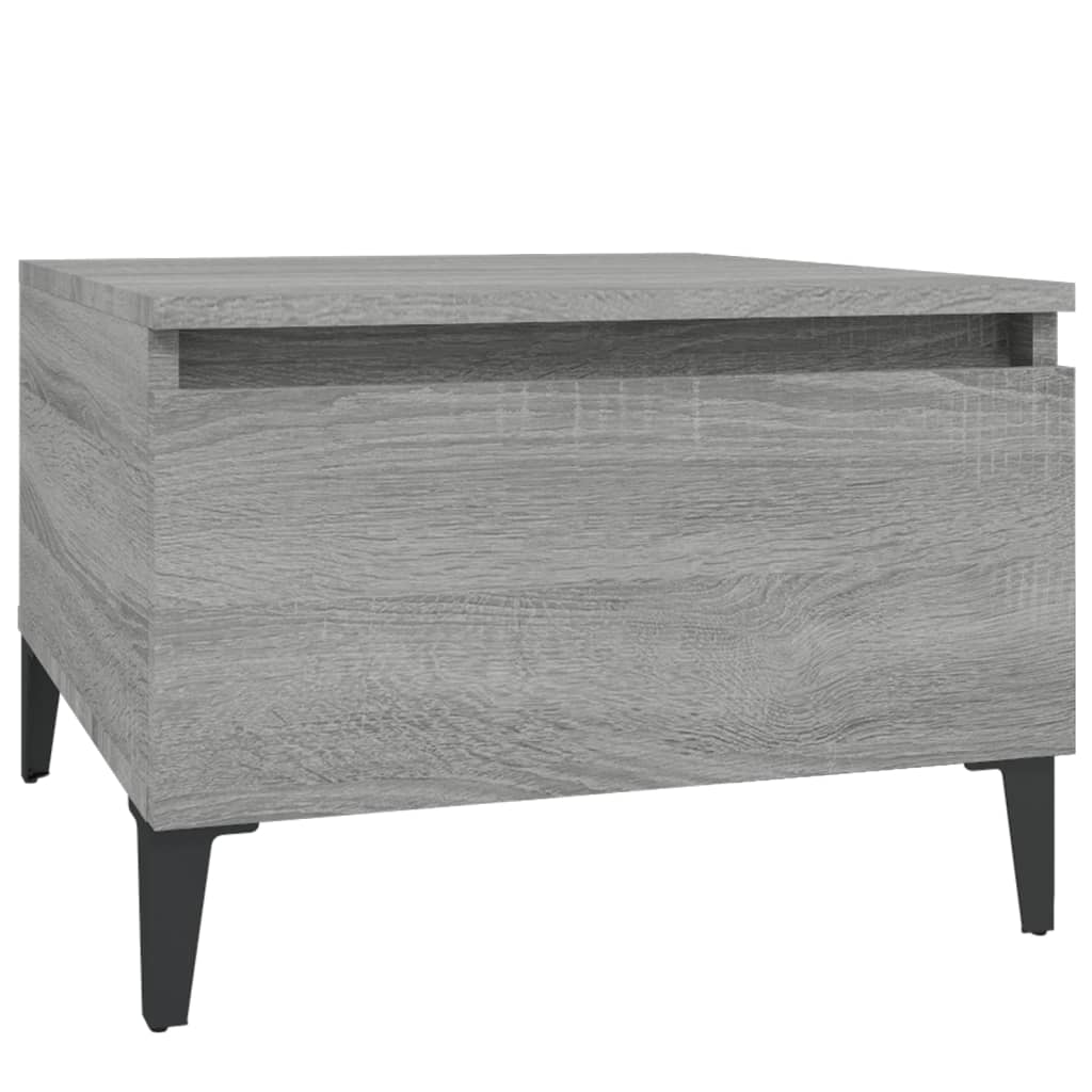 sideborde 2 stk. 50x46x35 cm konstrueret træ grå sonoma-eg