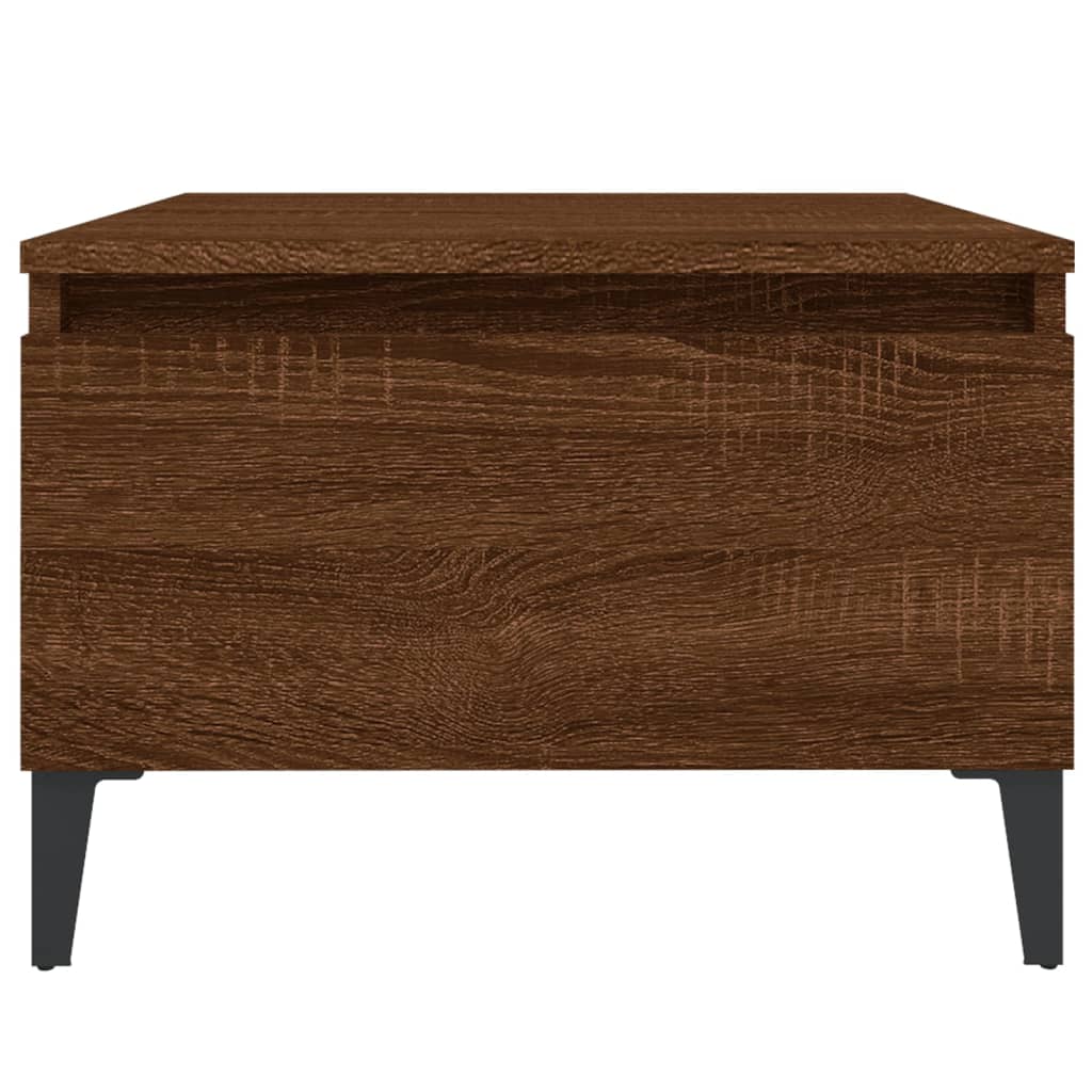 sidebord 50x46x35 cm konstrueret træ brun egetræsfarve
