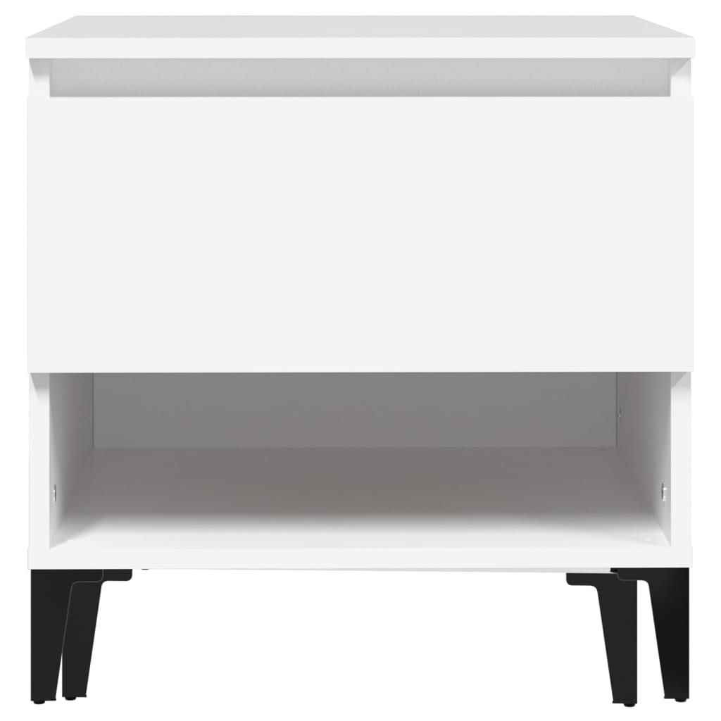 sidebord 50x46x50 cm konstrueret træ hvid