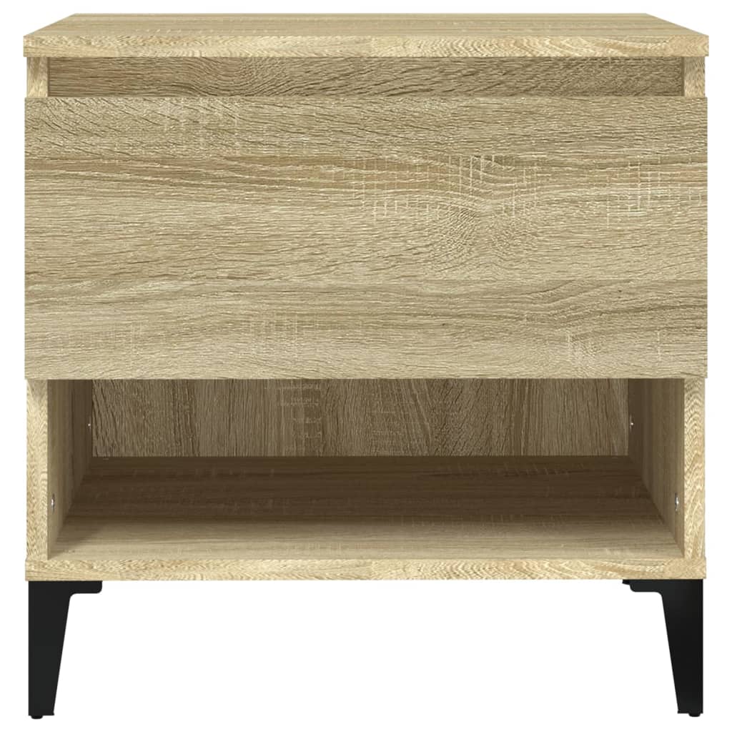 sideborde 2 stk. 50x46x50 cm konstrueret træ sonoma-eg