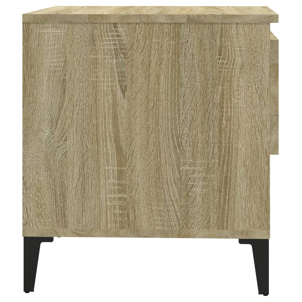 sideborde 2 stk. 50x46x50 cm konstrueret træ sonoma-eg