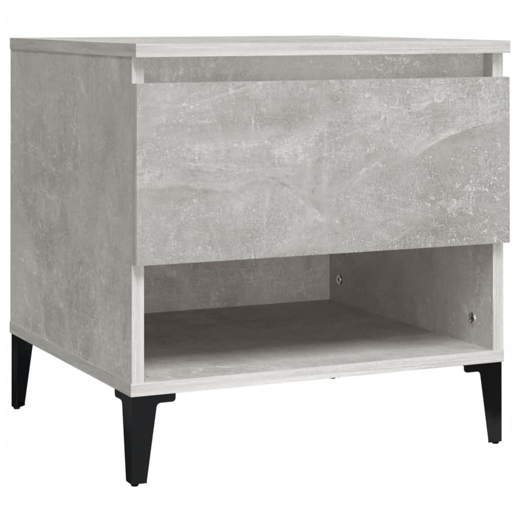 sidebord 50x46x50 cm konstrueret træ betongrå