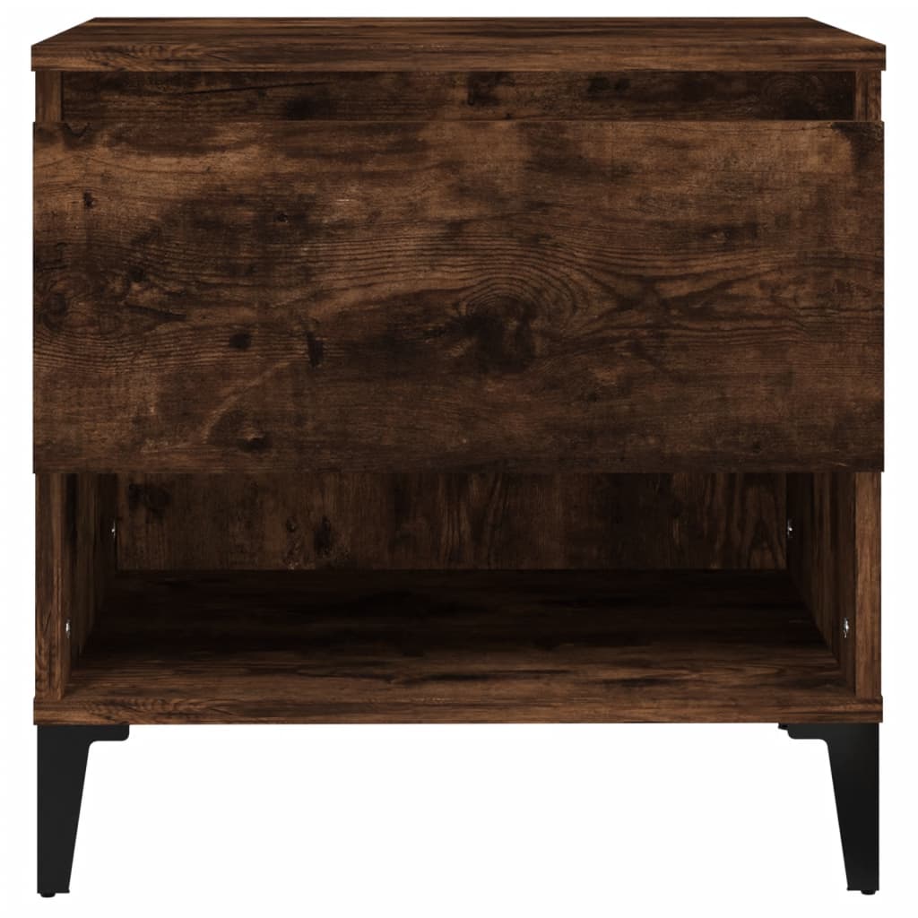 sidebord 50x46x50 cm konstrueret træ røget egetræsfarve