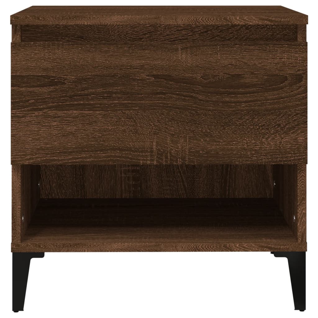 sidebord 50x46x50 cm konstrueret træ brun egetræsfarve