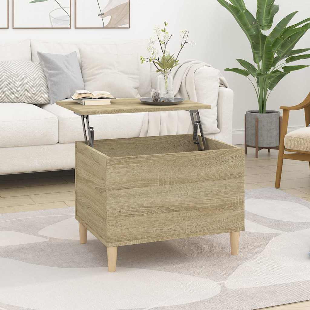 sofabord 60x44,5x45 cm konstrueret træ sonoma-eg