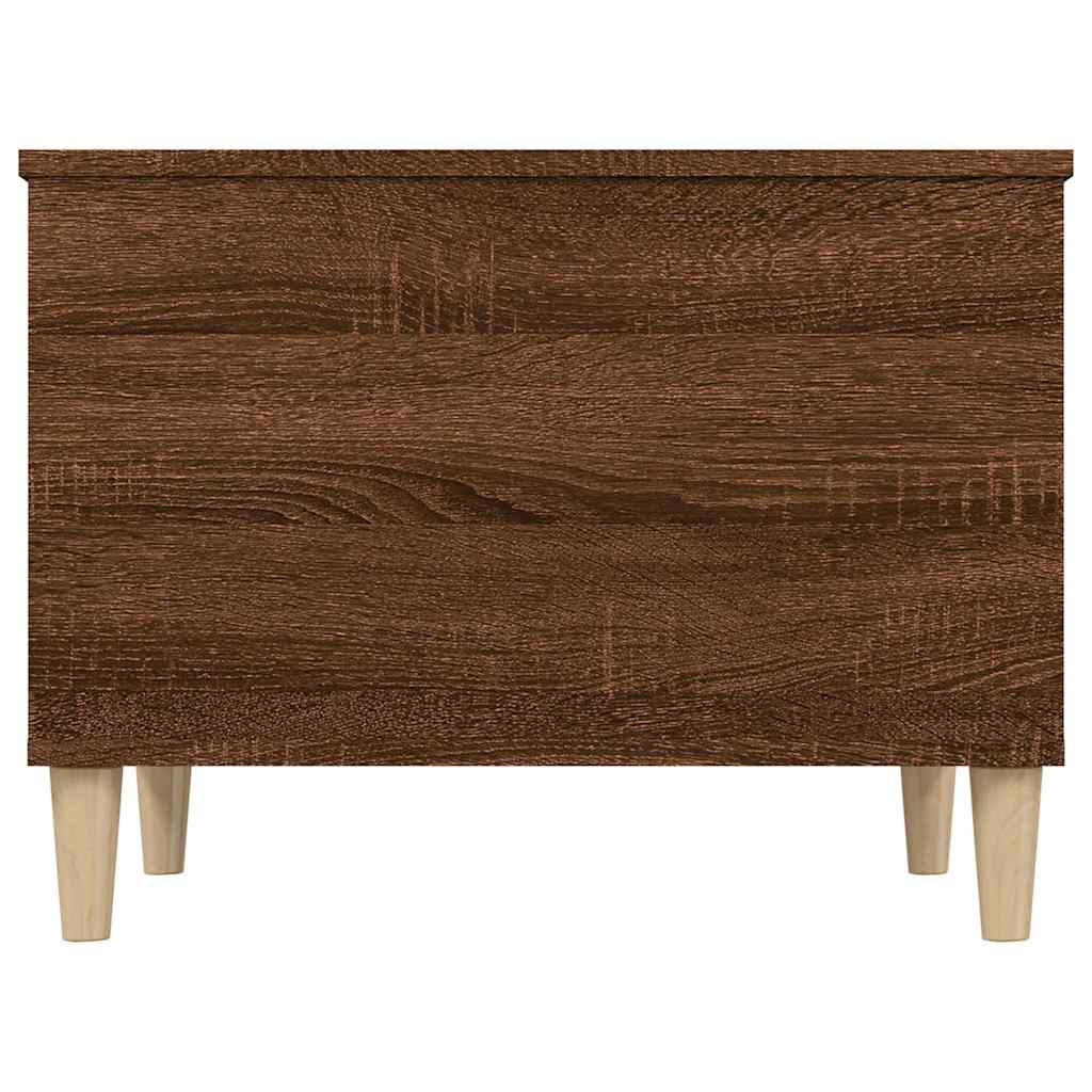 sofabord 60x44,5x45 cm konstrueret træ brun egetræsfarve