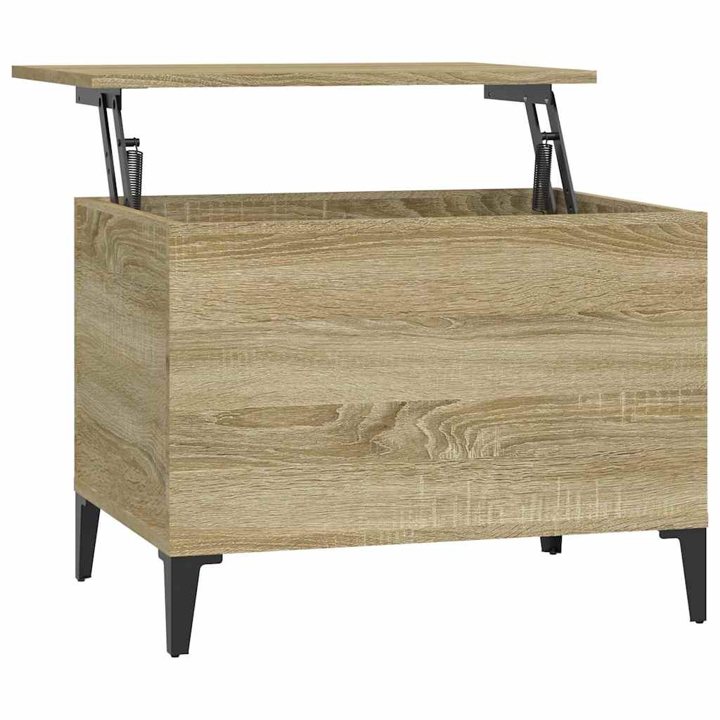sofabord 60x44,5x45 cm konstrueret træ sonoma-eg