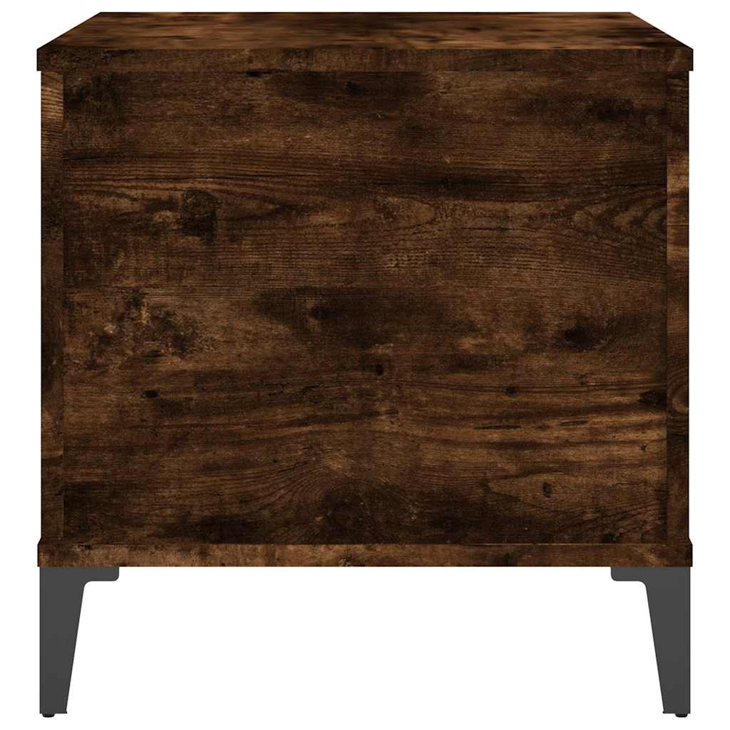 sofabord 60x44,5x45 cm konstrueret træ røget egetræsfarve