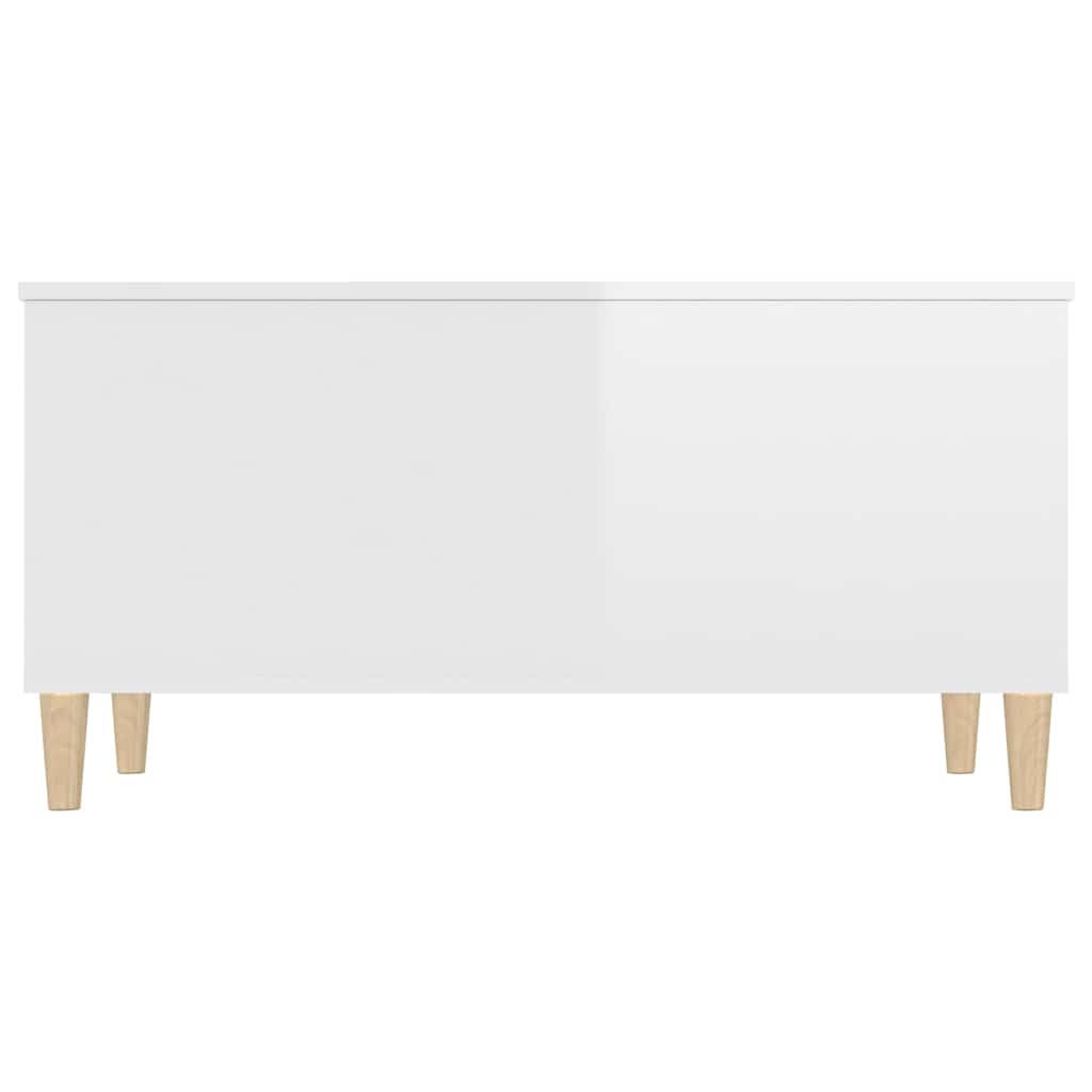 sofabord 90x44,5x45 cm konstrueret træ hvid højglans