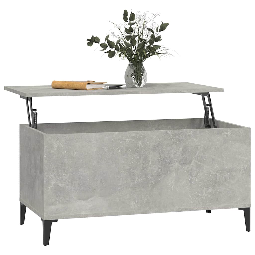 sofabord 90x44,5x45 cm konstrueret træ betongrå