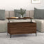 sofabord 90x44,5x45 cm konstrueret træ brun egetræsfarve