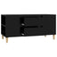 tv-bord 102x44,5x50 cm konstrueret træ sort