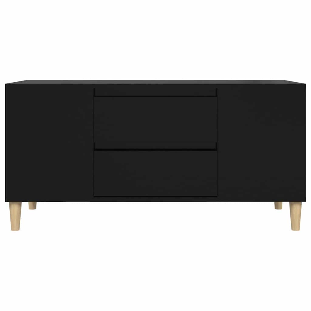 tv-bord 102x44,5x50 cm konstrueret træ sort