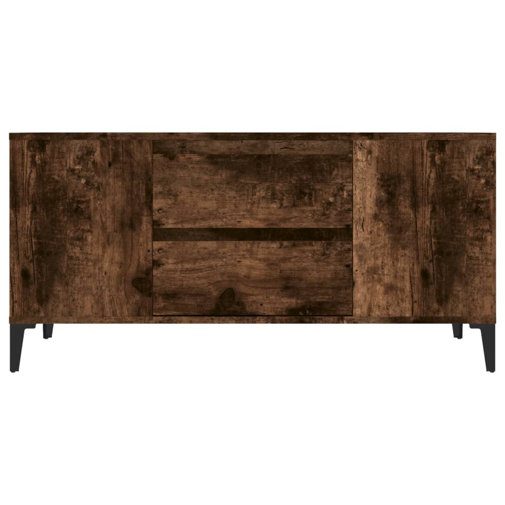 tv-bord 102x44,5x50 cm konstrueret træ røget egetræ