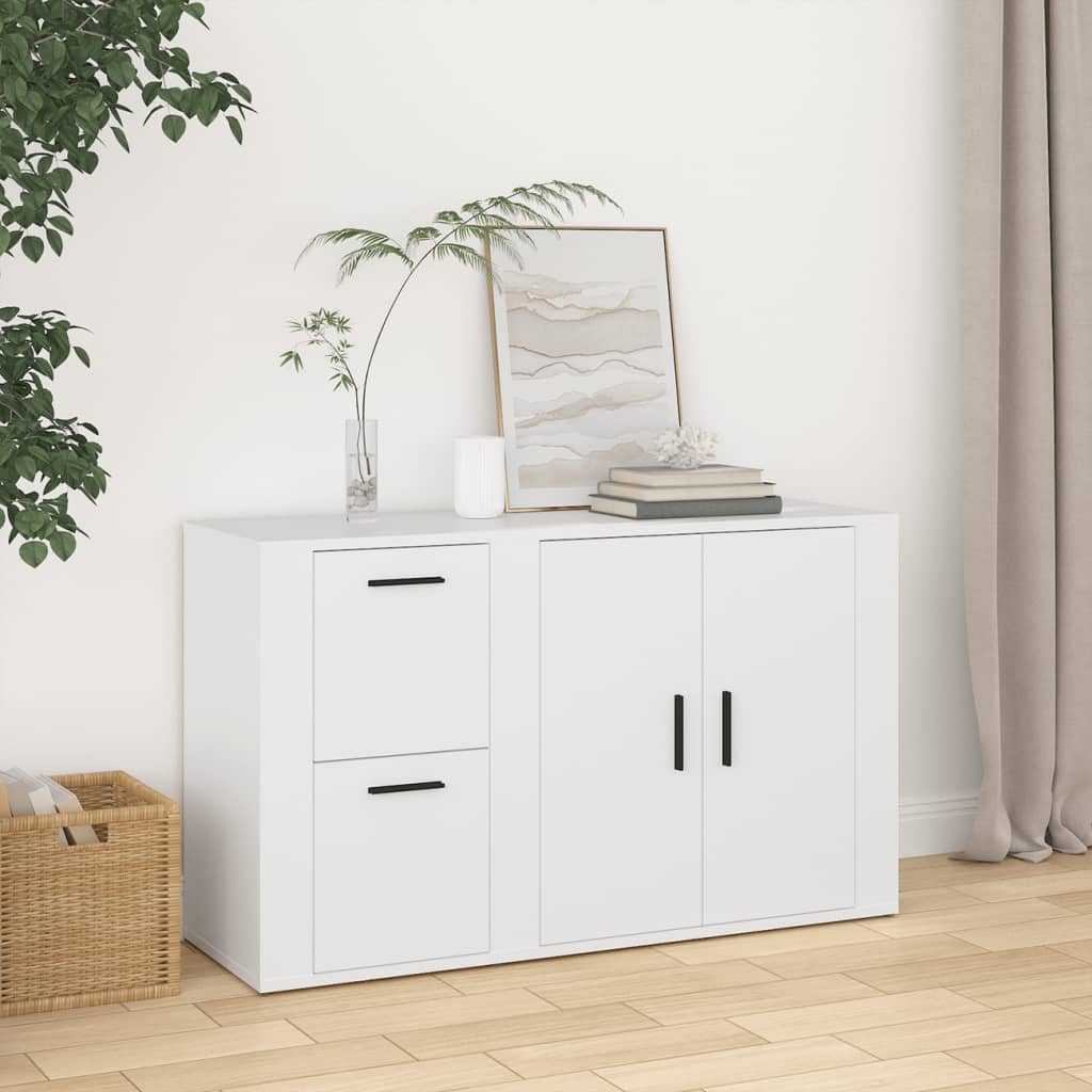 skænk 100x33x59,5 cm konstrueret træ hvid