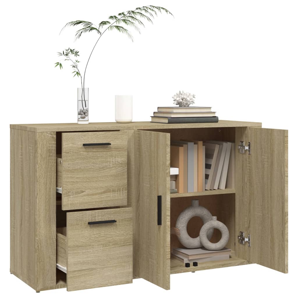skænk 100x33x59,5 cm konstrueret træ sonoma-eg