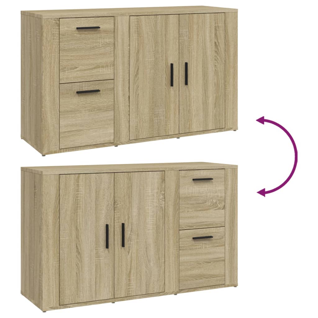skænk 100x33x59,5 cm konstrueret træ sonoma-eg