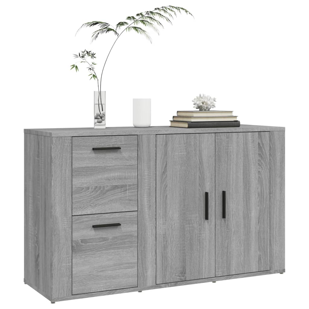 skænk 100x33x59,5 cm konstrueret træ grå sonoma-eg