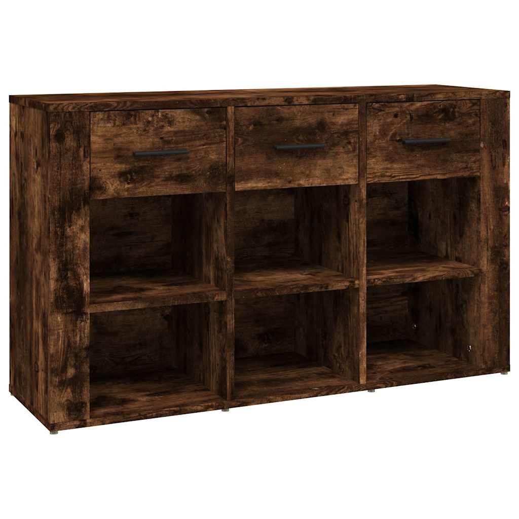 skænk 100x30x59,5 cm konstrueret træ røget egetræsfarve
