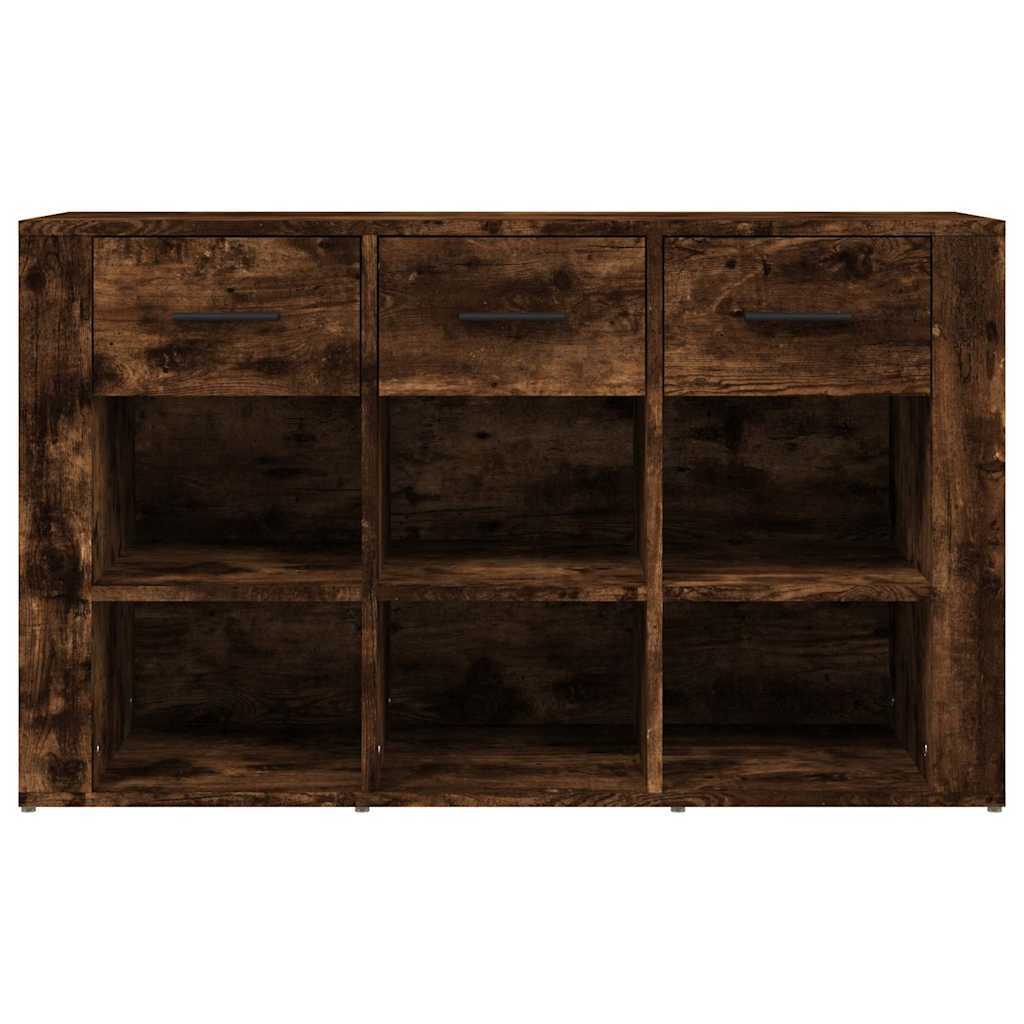 skænk 100x30x59,5 cm konstrueret træ røget egetræsfarve