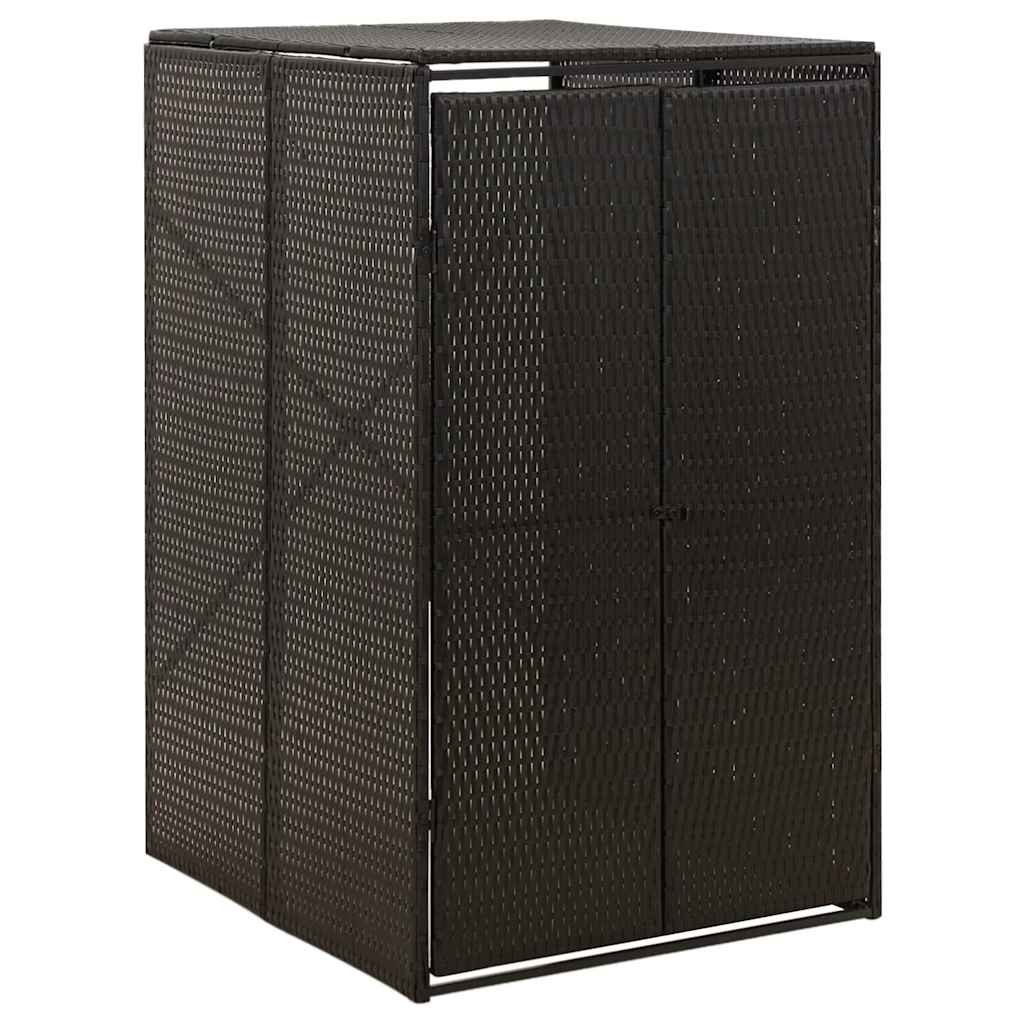 skraldespandsskjuler 70x80x117 cm polyrattan sort