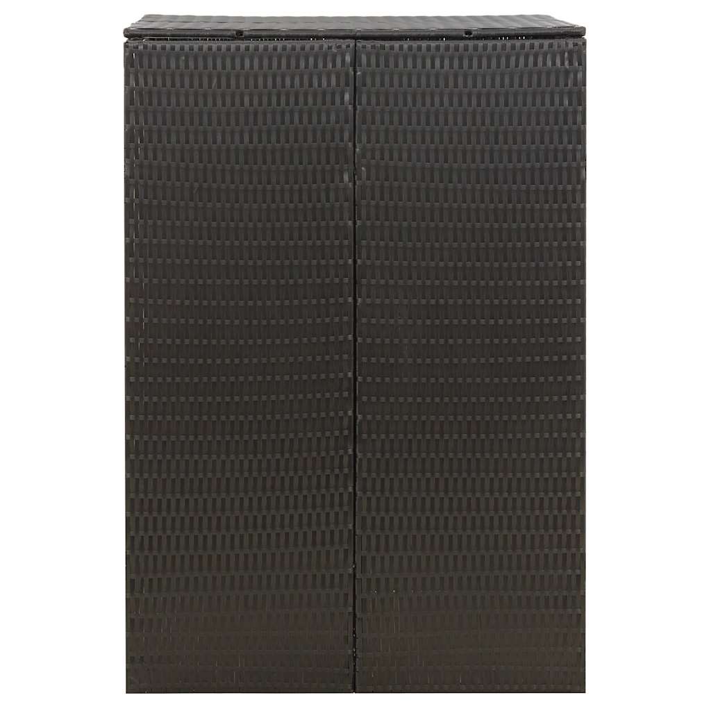 skraldespandsskjuler 70x80x117 cm polyrattan sort
