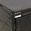 tredobbelt skraldespandsskjuler 207x80x117 cm polyrattan sort