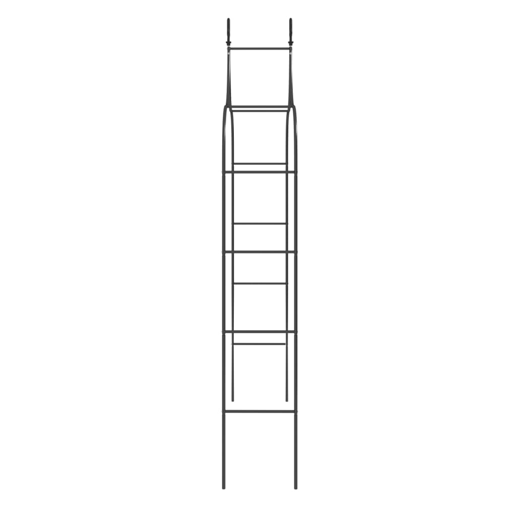 havebuer 2 stk. 120x38x260 cm stål sort