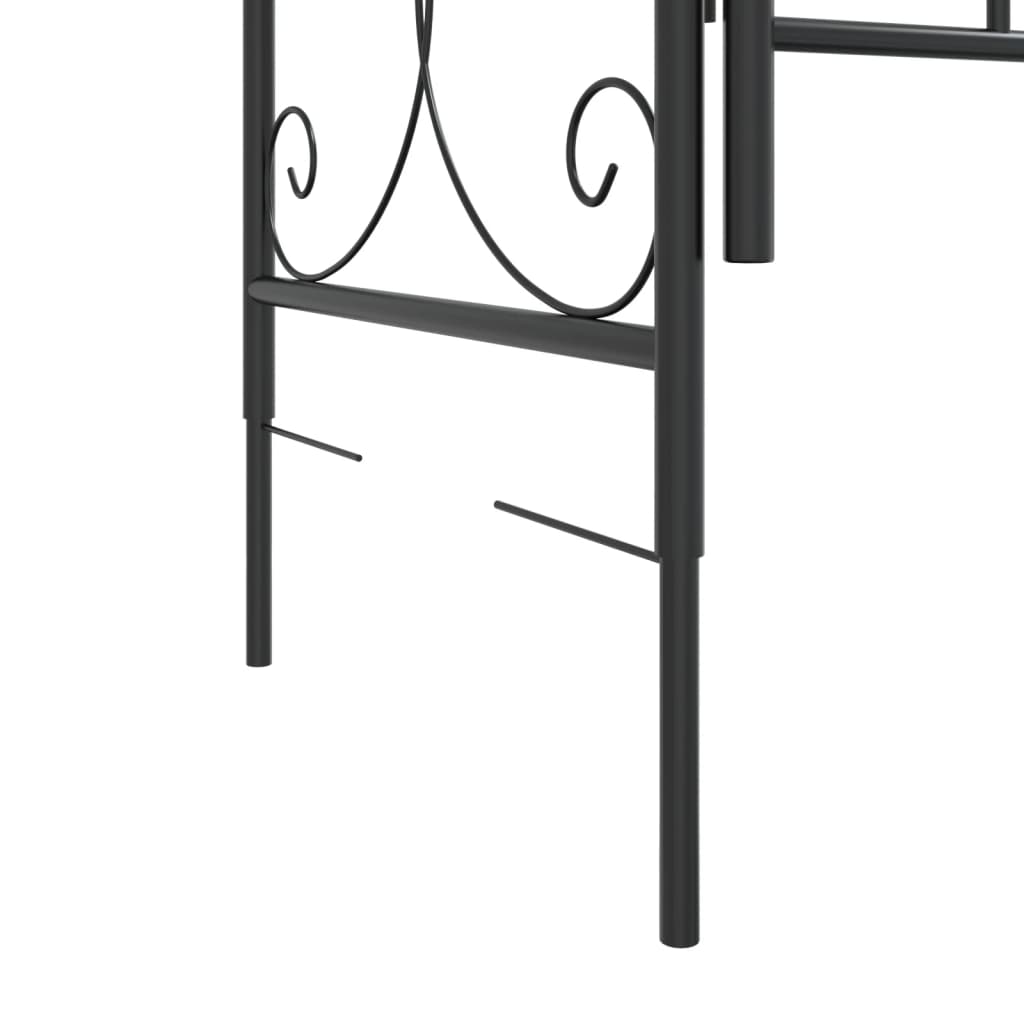 havebue med låge 108x45x235 cm stål sort