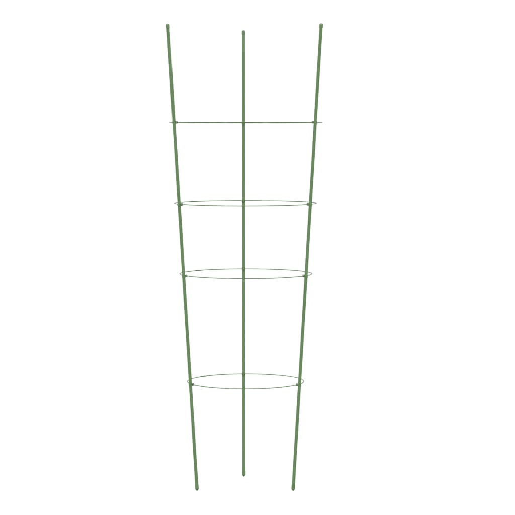 plantestativ med 4 ringe 5 stk. 90 cm stål grøn