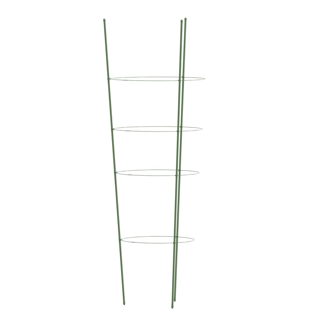 plantestativ med 4 ringe 5 stk. 90 cm stål grøn