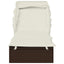 liggestol med foldbart tag 213x63x97 cm polyrattan brun