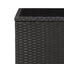havebord med glasbordplade polyrattan og hærdet glas sort