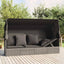 udendørs loungesofa med tag og hynder polyrattan Grøn
