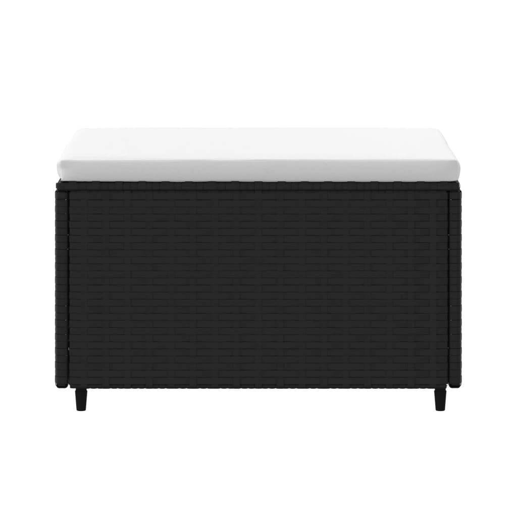 fodskamler til have 2 stk. med hynder polyrattan sort