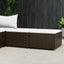 fodskamler til have 2 stk. med hynder polyrattan brun