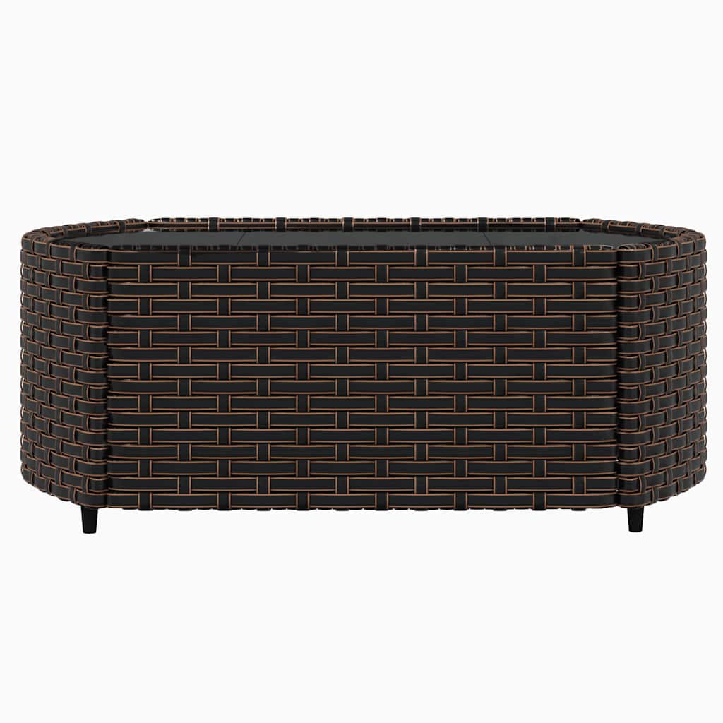 loungesæt til haven 3 dele med hynder polyrattan brun