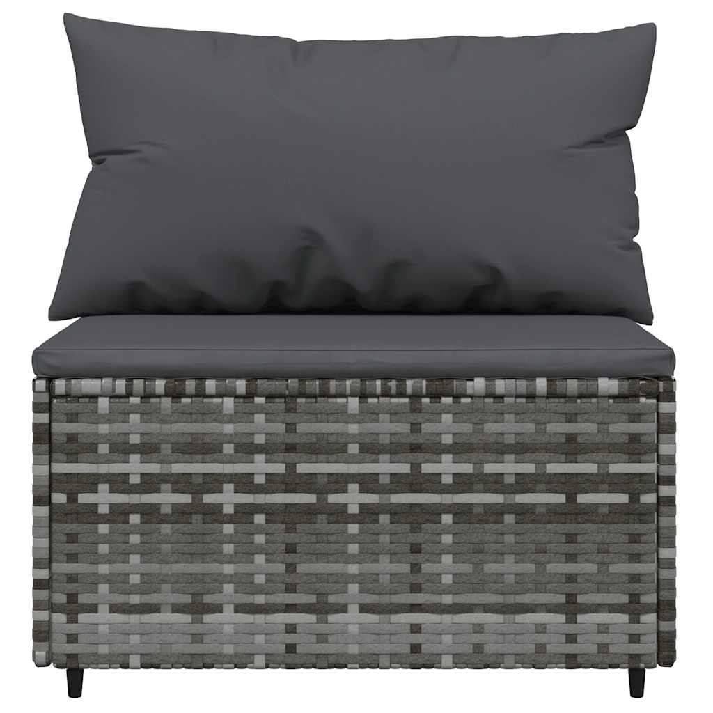 midtermodul til havesofa med hynde polyrattan grå