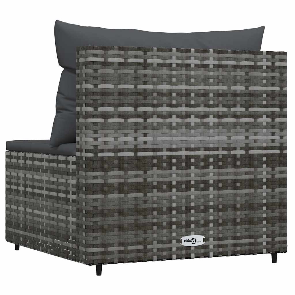 midtermodul til havesofa med hynde polyrattan grå