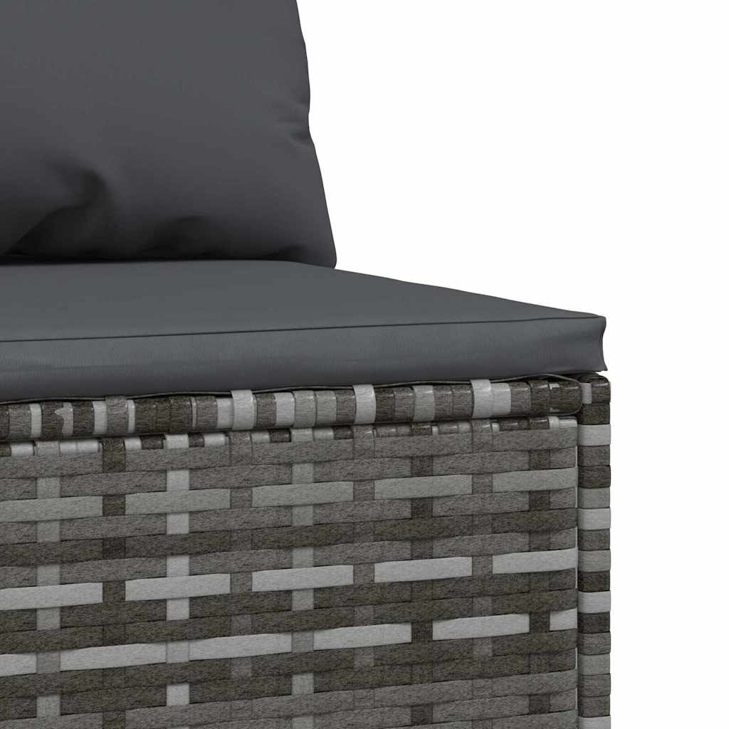 midtermodul til havesofa med hynde polyrattan grå